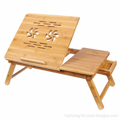 Foldable Bamboo Laptop Cooling Pad and Stand